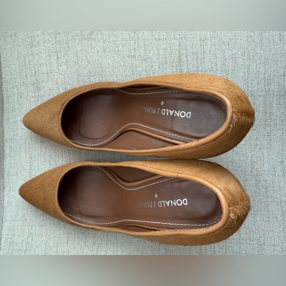 Donald J. Pliner BraveSP Tan Brown Calf Hair Heels Pumps Womens Size 6.5 - Picture 10 of 15